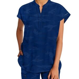 Healing Hands Purple Label Camo Scrub Set - navy blue XS